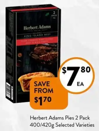 Foodworks Herbert Adams Pies offer