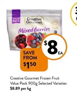 Foodworks Creative gourmet frozen fruit offer