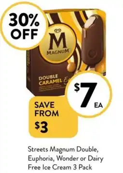 Foodworks Streets Magnum Double, Euphoria, Wonder or Dairy Free Ice Cream offer