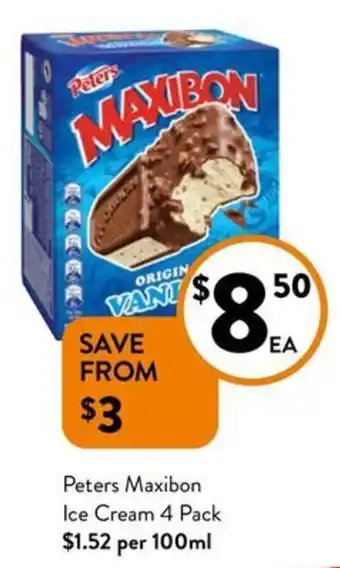 Foodworks Maxibon Ice Cream offer