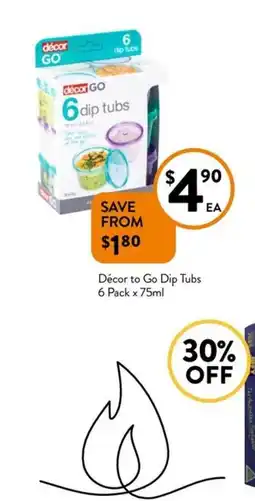 Foodworks To Go Dip Tubs offer