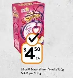 Foodworks Nice & Natural Fruit Snacks offer