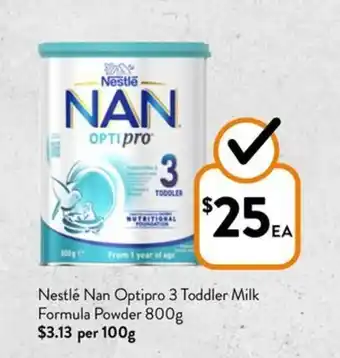 Foodworks Nan Optipro 3 Toddler Milk offer