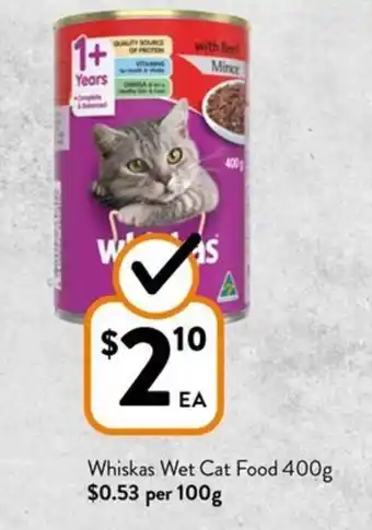 Foodworks Whiskas Wet Cat Food offer