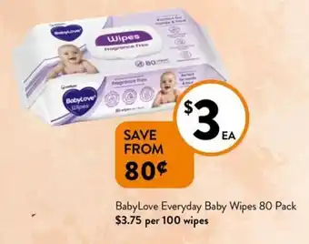 Foodworks BabyLove Wipes offer