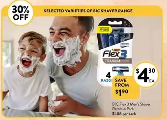 Foodworks Flex 3 Men's Shaver Razors offer