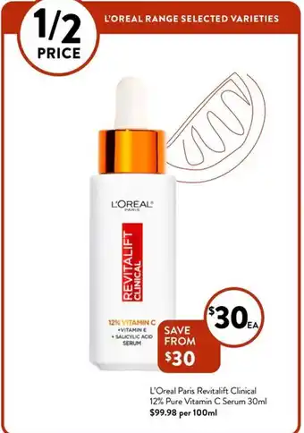 Foodworks L'oreal paris revitalift offer