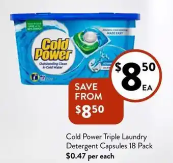 Foodworks Triple Laundry Detergent Capsules offer