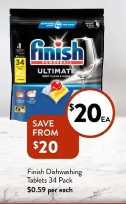 Foodworks Finish Dishwashing Tablets offer