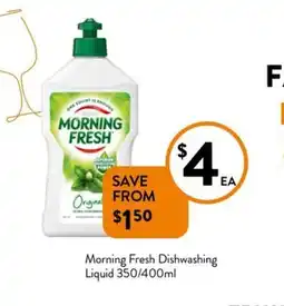 Foodworks Morning Fresh Dishwashing Liquid offer