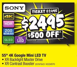 JB Hi-Fi 55" 4K Google Mini LED TV offer