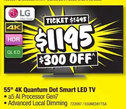 JB Hi-Fi 55" 4K Quantum Dot Smart LED TV offer