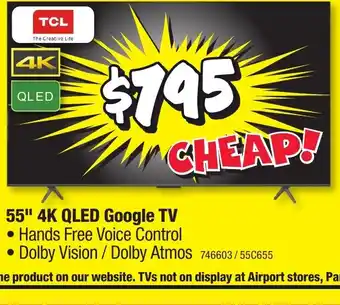 JB Hi-Fi 55" 4K QLED Google TV offer