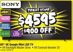 JB Hi-Fi 85" 4K Google Mini LED TV offer