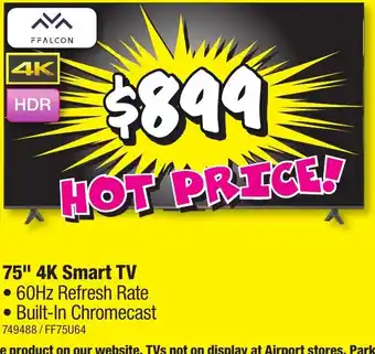 JB Hi-Fi 75" 4K Smart TV offer