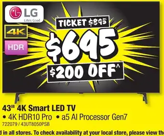 JB Hi-Fi 43" 4K Smart LED TV offer