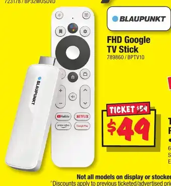 JB Hi-Fi Fhd google tv stick offer