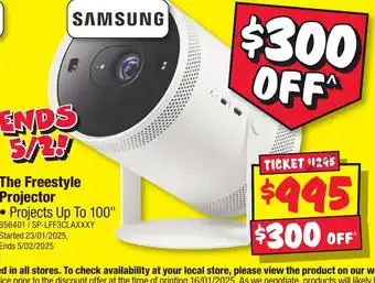 JB Hi-Fi The Freestyle Projector offer