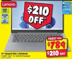 JB Hi-Fi 14" Ideapad Slim 3 Notebook offer