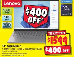 JB Hi-Fi 14" Yoga Slim 7 offer