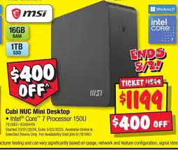 JB Hi-Fi Cubi NUC Mini Desktop offer