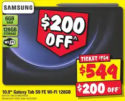 JB Hi-Fi 10.9" Galaxy Tab S9 offer