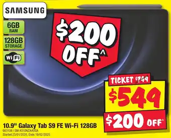 JB Hi-Fi 10.9" Galaxy Tab S9 offer