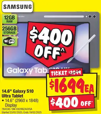 JB Hi-Fi 14.6" Galaxy S10 Ultra Tablet offer