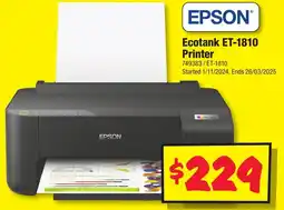 JB Hi-Fi Ecotank ET-1810 Printer offer