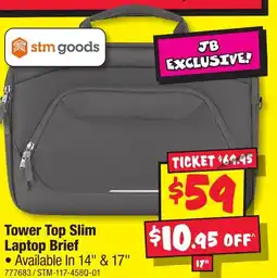 JB Hi-Fi Tower Top Slim Laptop Brief offer