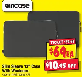 JB Hi-Fi Slim Sleeve 13" Case  With Woolenex offer