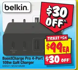 JB Hi-Fi BoostCharge Pro 4-Port 108w GaN Charger offer