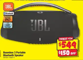 JB Hi-Fi Boombox 3 Portable Bluetooth Speaker offer