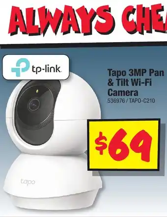 JB Hi-Fi Tapo 3MP Pan & Tilt Wi-Fi Camera offer