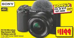 JB Hi-Fi ZV-E10 Mirrorless offer