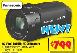 JB Hi-Fi HC-V900 Full HD 2K Camcorder offer