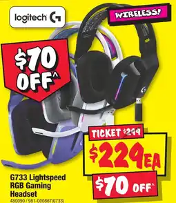 JB Hi-Fi G733 Lightspeed RGB Gaming Headset offer