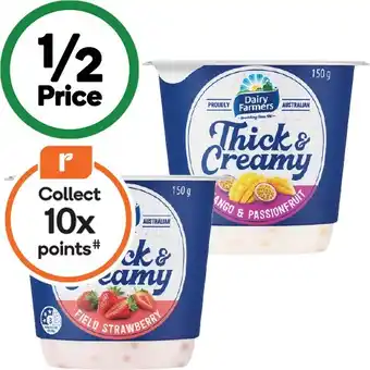 Woolworths Dairy Farmers Thick & Creamy Yoghurt 140-150g – From the Fridge offer