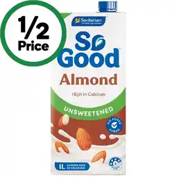 Woolworths So Good Almond Milk 1 Litre offer