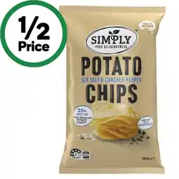 Woolworths Simply Potato Chips or Corn Chips 120-130g – From the Health Food Aisle offer