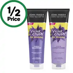 Woolworths John Frieda Shampoo or Conditioner 250ml offer