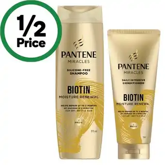 Woolworths Pantene Miracles Shampoo or Conditioner 350-375ml offer