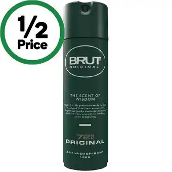 Woolworths Brut Antiperspirant 72hr 130g offer