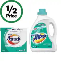 Woolworths Biozet Attack Laundry Liquid 2 Litre or Powder 2 kg offer