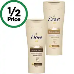 Woolworths Dove Summer Glow Body Lotion 250ml offer