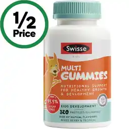 Woolworths Swisse Kids Multi Gummies Mixed Berry & Tropical Pk 120 offer