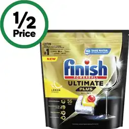 Woolworths Finish Ultimate Plus Dishwasher Tablets Pk 56 offer