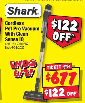 JB Hi-Fi Cordless Pet Pro Vacuum With Clean Sense IQ offer