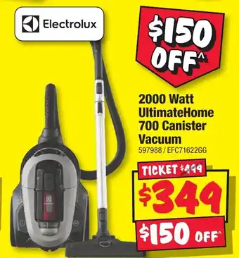 JB Hi-Fi 2000 Watt UltimateHome 700 Canister Vacuum offer