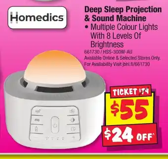 JB Hi-Fi Deep Sleep Projection & Sound Machine offer